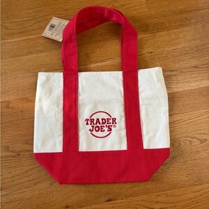 Trader Joe’s Mini Tote Bag, Red NWT